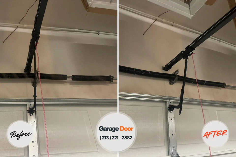 Before and after: garage door repair Scottdale, PA
